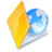 Folder web yellow Icon